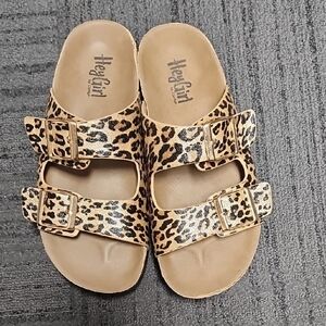 Corkys Leopard Print Platform Sandals